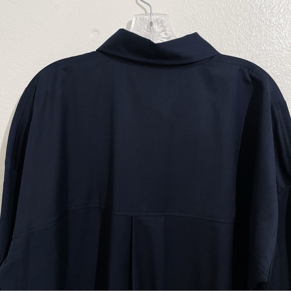 COS Utility Wool Blend Mini Shirt Dress‎ in Dark Navy - Picture 11 of 12